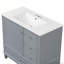 Armoire de meuble-lavabo sur pied 36 po avec lavabo en céramique, 3 tiroirs et armoire avec tablettes-116858952