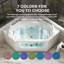 Baignoire tourbillon à alcôve en alcôve de 61,8 po en cascade, baignoire d'angle en acrylique et lumières DEL de chromothérapie CASAINC