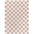Molly Checkered Machine Woven Polypropylene Area Rug in Cream/Light Beige
