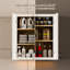  Armoires de buanderie à fixation murale avec portes et tablettes, armoire à pharmacie en bois massif RTA l 30 po x H 30 po x P 12 po, armoire blanche, peu encombrante pour la cuisine, la salle de bain et le garage-120317729-120317724