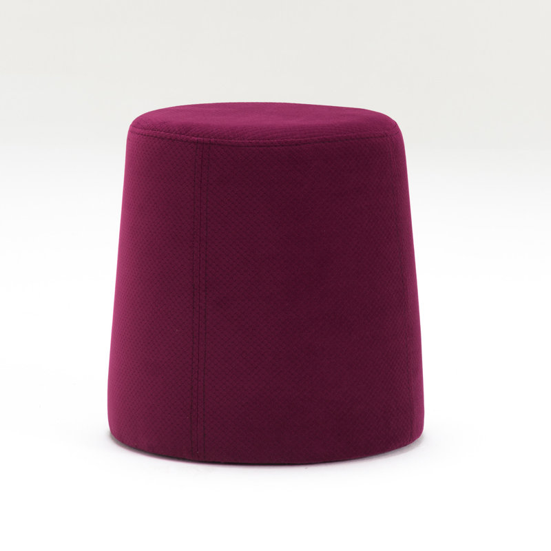 Repose-pieds de 13,8 po Frederika, 100 % polyester rouge bordeaux