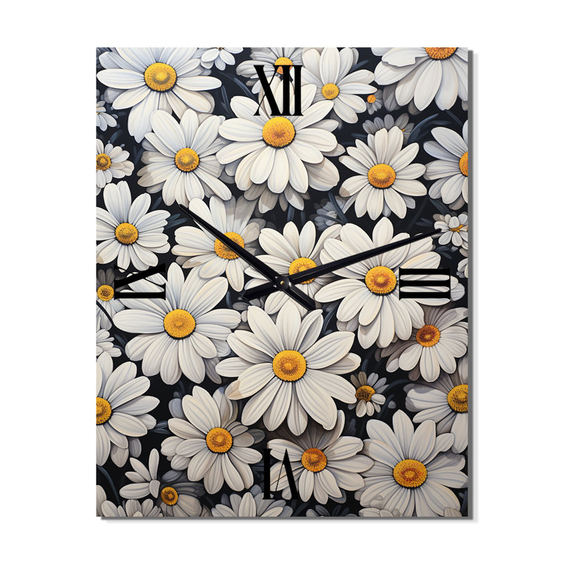Horloge murale Bendte - Daisies, Très grand