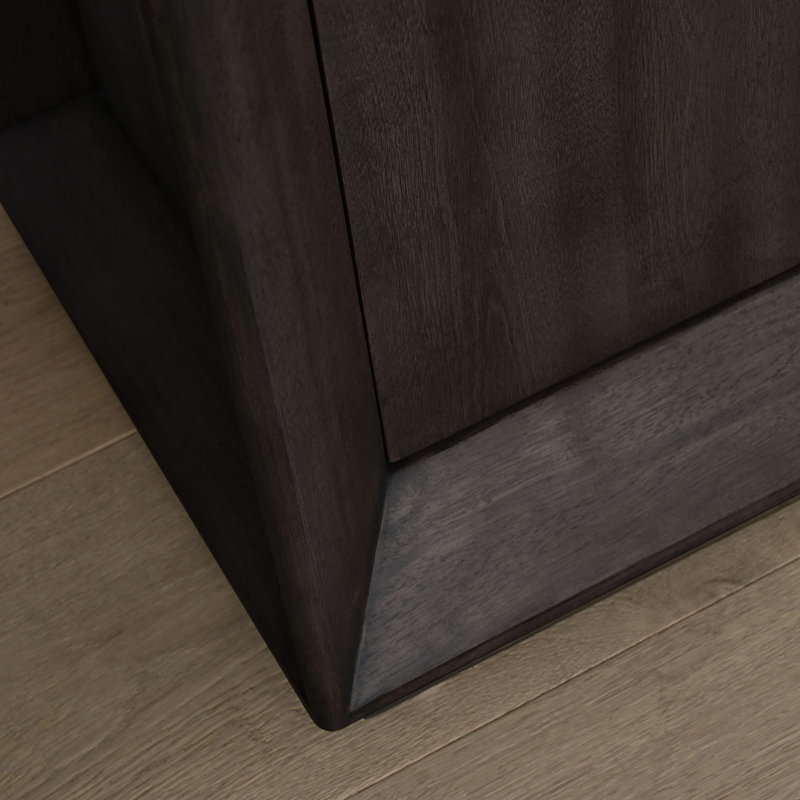 Goodwin 70in. Multi-use Oak Console, Espresso, Brown