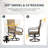 4-Person Patio Dining Set With Umbrella Hole, 360° Swivel Armchairs With Textilene Fabric & Powder-Coated Steel Frame, Outdoor Dining Table & Chairs for Patio, Backyard, Deck & Poolside   -2087155189