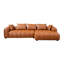Canapé modulaire droit Clark - Cuir cognac