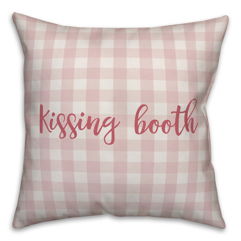  Coussin Kissing Booth, Coussin décoratif, Rose