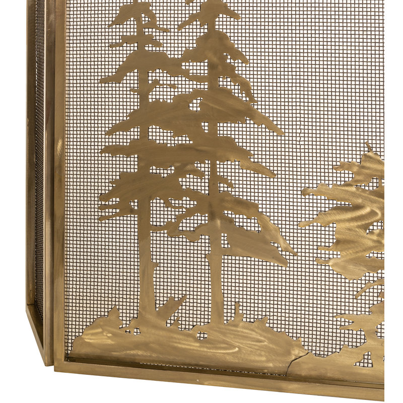 Pare-étincelles pliable en acier à 3 panneaux Pines
