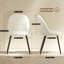 Ensemble de 4 chaises de salle à manger modernes pour le salon, blanc crème