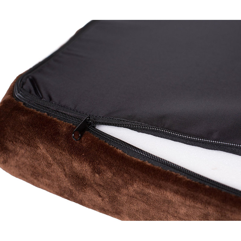 Coussin de lit pour chien ultra doux, Grand (l 40 po x P 26 po x H 3 po), Brun