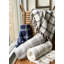 Jeté en coton Double Windowpane-1616315575
