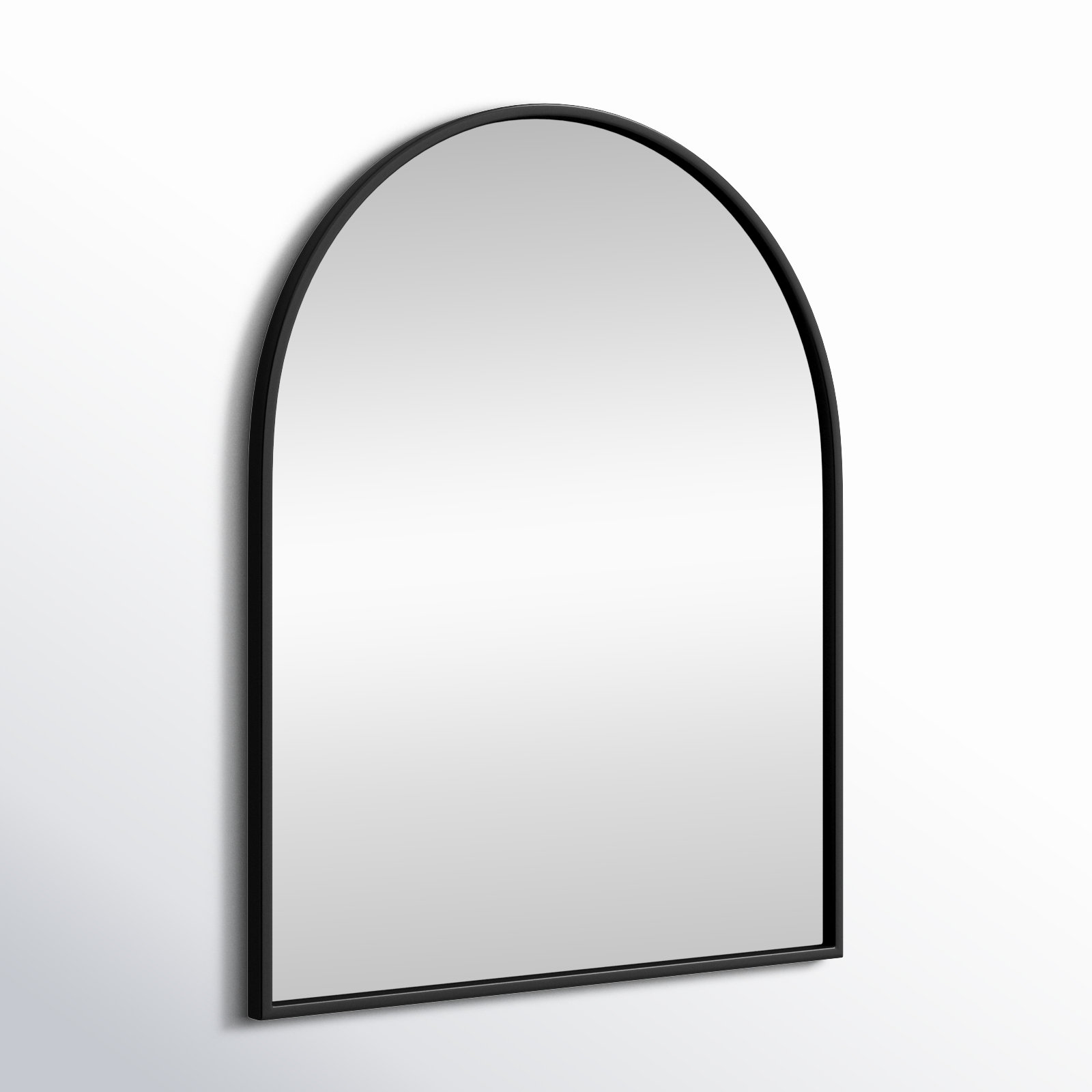 Sabine Metal Arch Wall Mirror, 30" x 24", Black