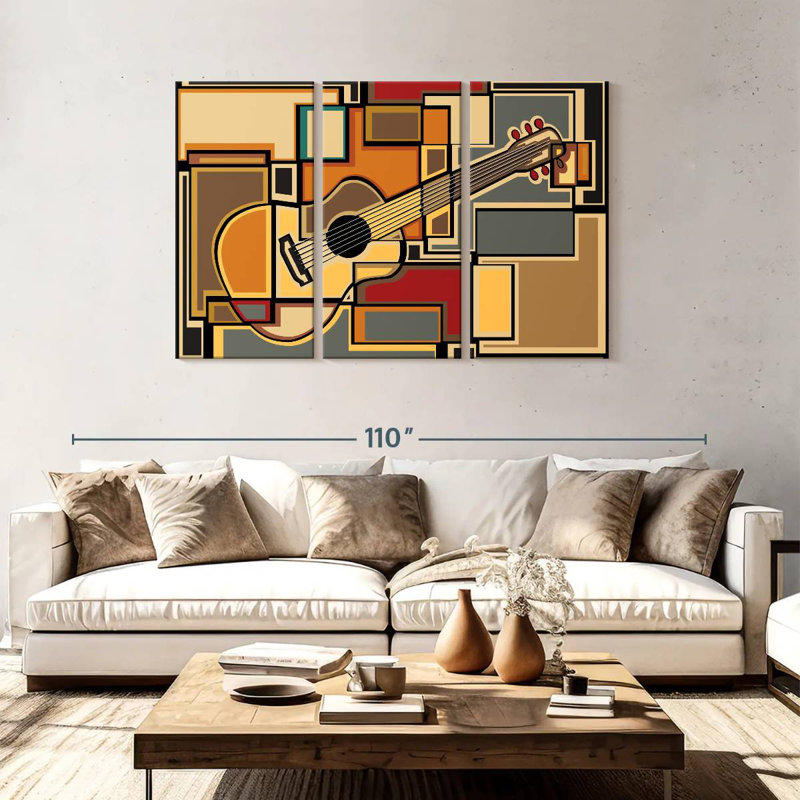 Abarca Guitar Abstract, 48" H x 74" W