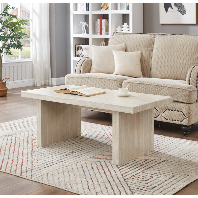 Table basse de salon Roundhill Furniture Cavira, Beige