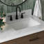 Meuble-lavabo double en bois massif Tidworth avec plateau en marbre de Carrare de 1,5 po-2035221563-2031768059