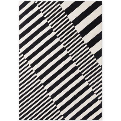 Stryve Striped Wool Hand Woven Area Rug