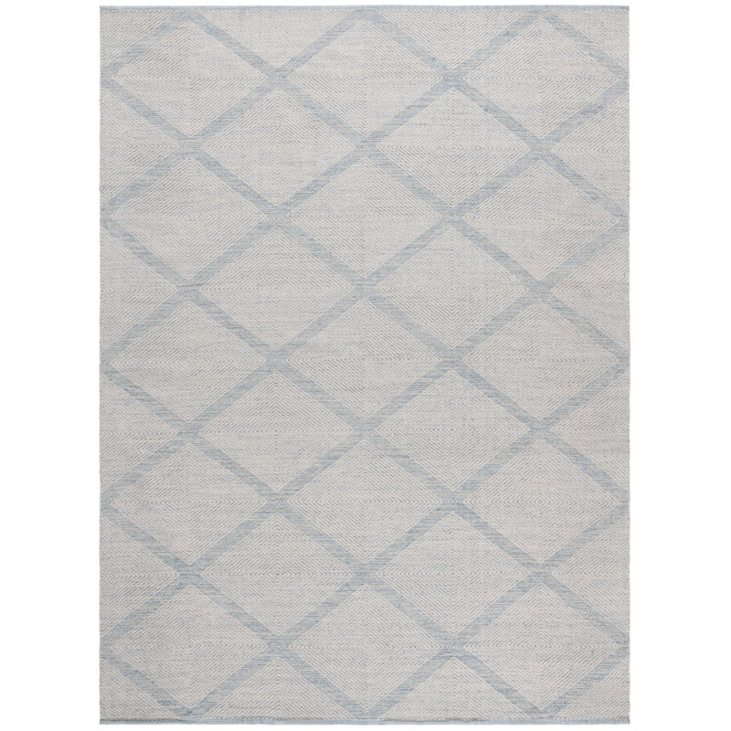 Bester Hand Woven Cotton Geometric Rug, Rectangle 8' x 10'