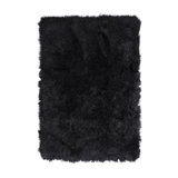 Sheepskin Area Rug in Black