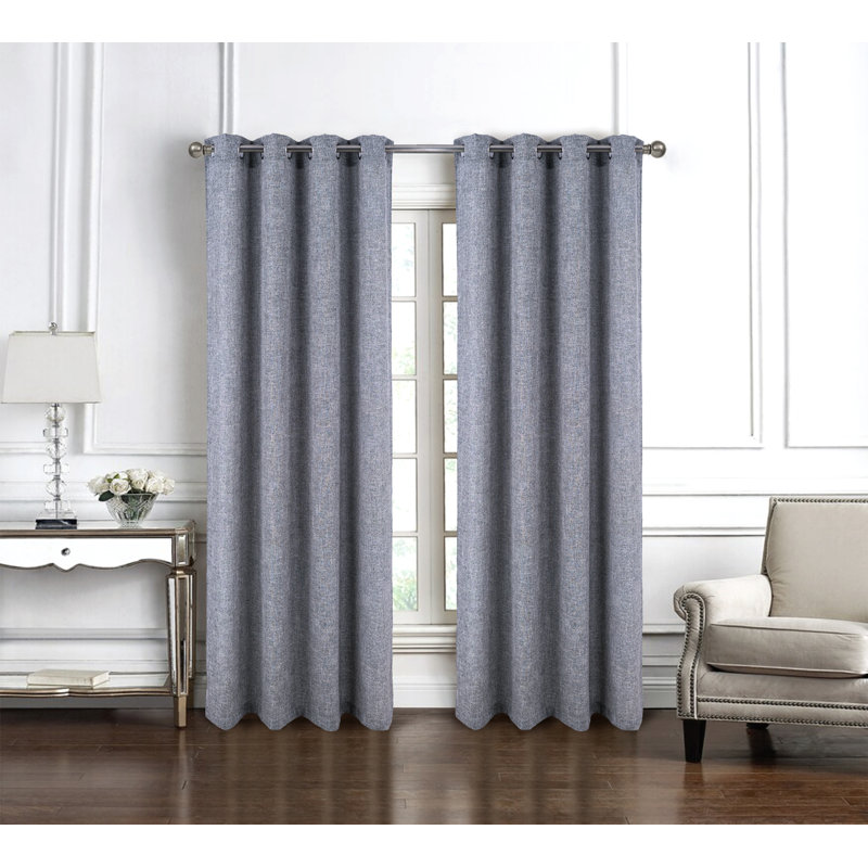 Delmar Textured Window Curtain Panel, Silver
