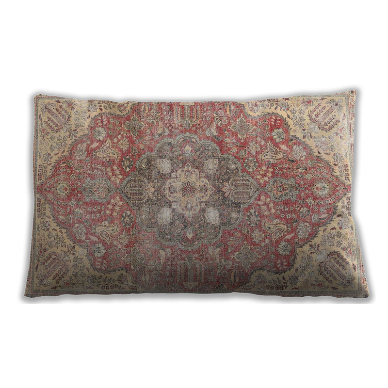 Floral Throw Pillow, Microsuede