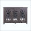 Buffet 3 portes avec portes en miroir et tablettes réglables-129933407