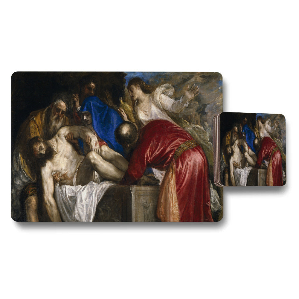 Classical Painting Religious Art Placemat And Coaster Set