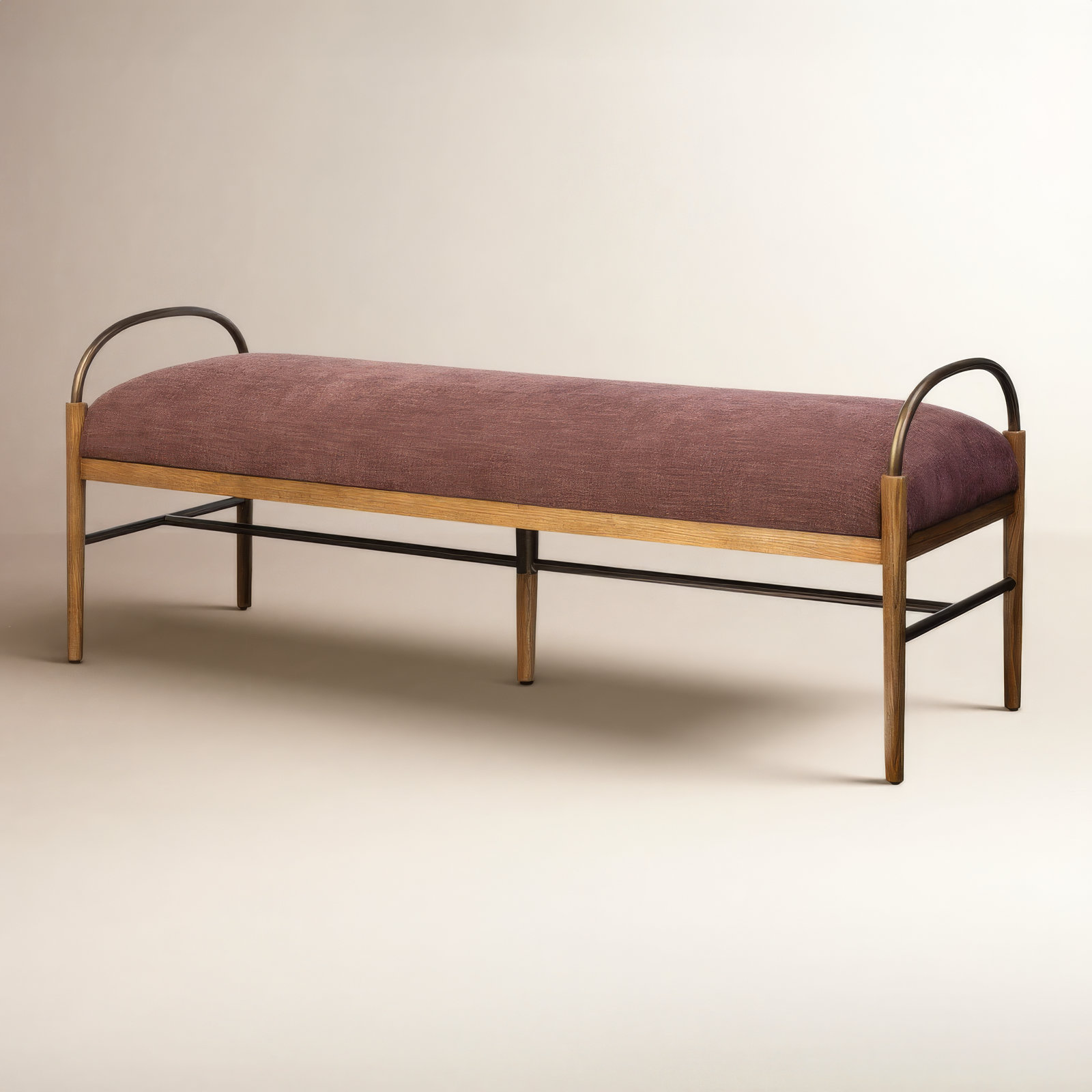 Demi 60" Entryway Bench, Laughlin Plum