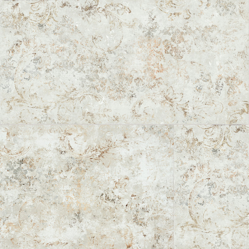 Pictura 23-1/2 In. X 47 In. Porcelain Floor And Wall Tile, White/Beige