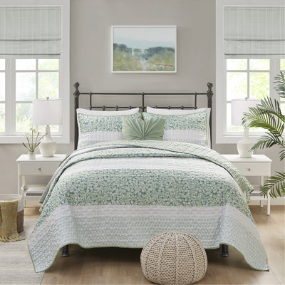 Ensemble de courtepointe double / grand 4 pièces avec coussin décoratif