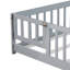 Lit double pleine grandeur avec barrière de sécurité et porte, gris, parfait pour les personnes et les espaces compacts-118038288-118038285