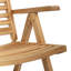 Chaise de jardin vidaXL 8 pièces en bois de teck massif brun 52 x 64,5 x 108 cm