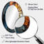 Bleu et orange fluides - miroir mural ovale moderne-1012712522
