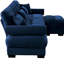 Canapé modulaire surdimensionné en velours super confortable avec repose-pieds mobile-2059072434