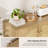 Modern Farmhouse 2-Door Open-Weave Rattan Sideboard Buffet Cabinet with Adjustable Shelves,Multifunctional Coffee Bar Cabinet for for Living Room, Hallway, Kitchen, Natural