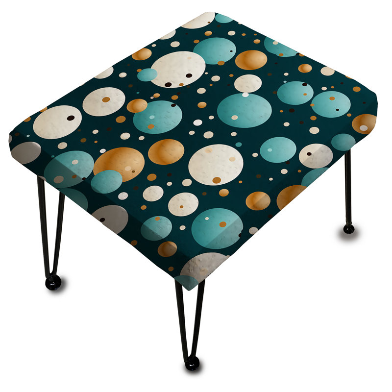 Classic Elegance Motif à pois - Repose-pieds rectangulaire à pois
