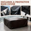 Ensemble de meubles d'extérieur en aluminium 5 pièces avec table basse et coussins épais-1918960000-1918960003