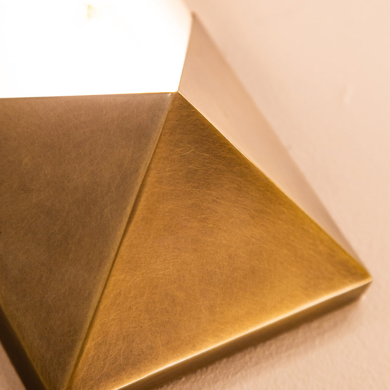 Caesar 1 - Light LED Bath Sconce, Vintage Brass/Alabaster
