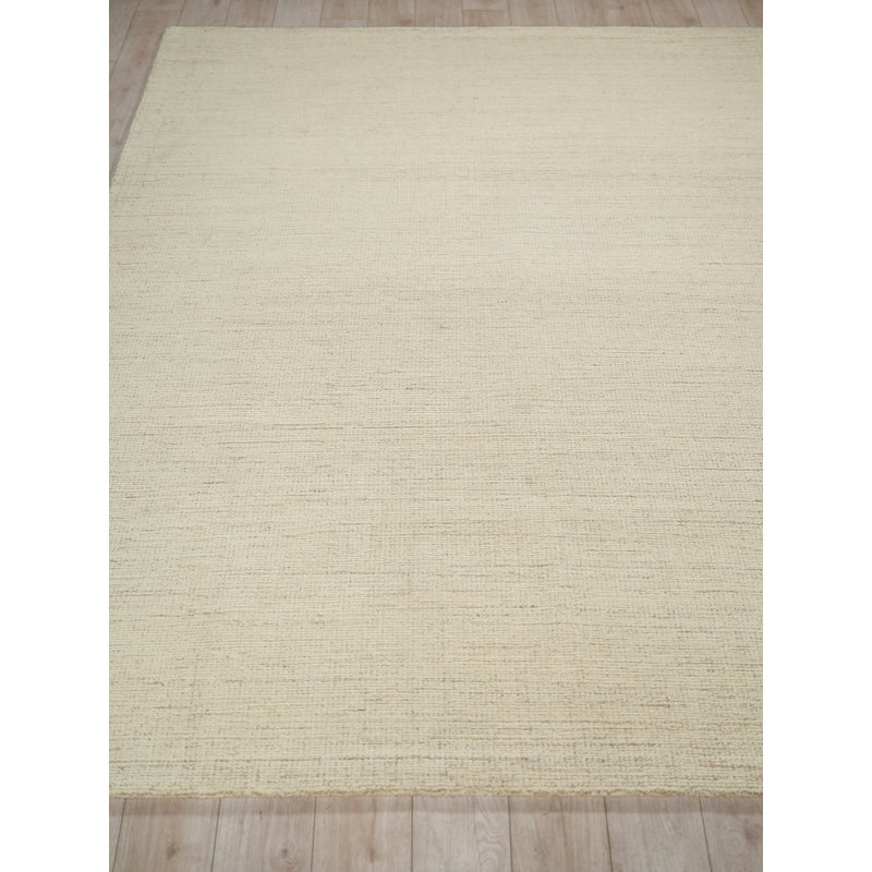 Elements Hand Tufted Wool Area Rug, Rectangle 10' x 14', Beige/Ivory