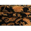 Tapis tibétain noué à la main en laine noire et beige de style transitionnel, 2,69 m x 3,28 m