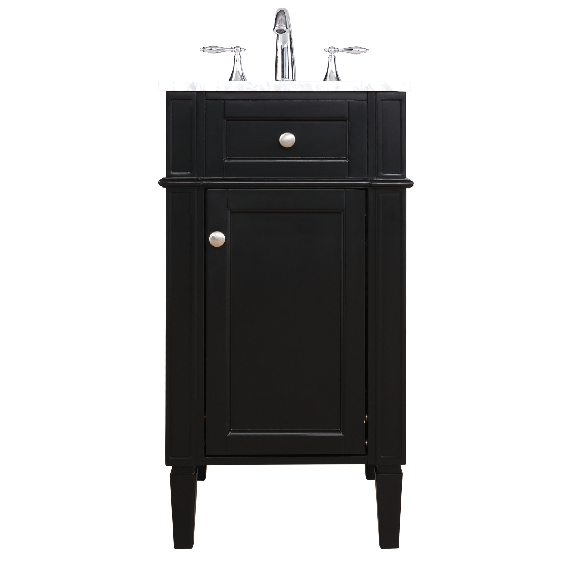 Rivers 18'' Single Bathroom Vanity, Black