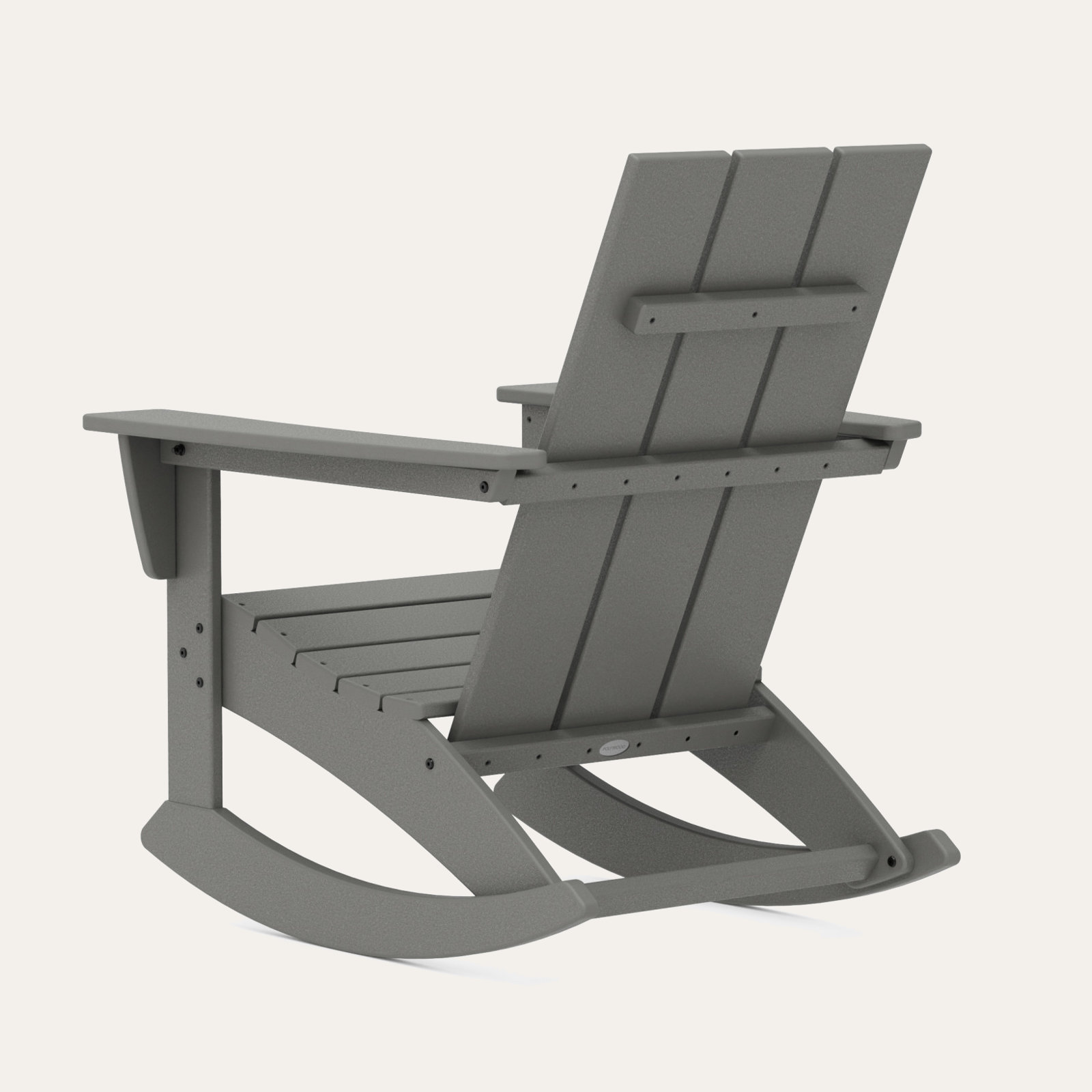 POLYWOOD® Modern Adirondack Patio Rocking Chair, Slate Gray