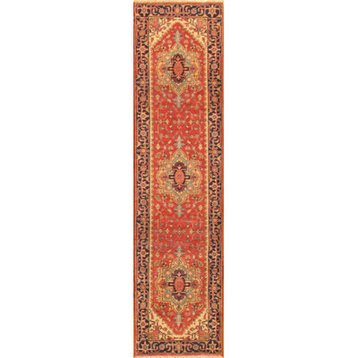 Oriental Area Rug in Rust