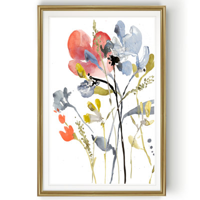 Flower Overlay I' Print on Canvas