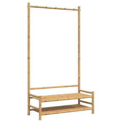 Bay Isle Home™ Clothes Rack With Shelves 40.6"X15.7"X72" Bamboo