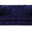 Causeuse en velours bleu Atronia