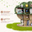 Bibliothèque pour enfants Genivive Tree, bibliothèque en bois, bibliothèque de rangement pour jouets pour 12 casiers, bibliothèque pour bébé Montessori et rangement pour jouets-107174295