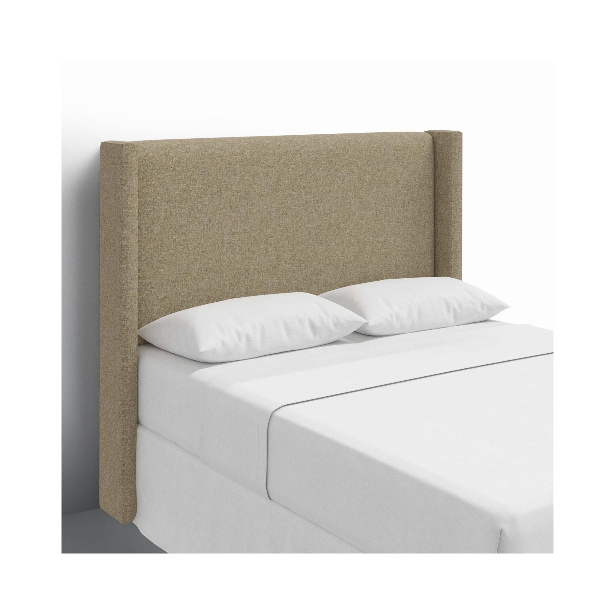 Hanson Upholstered Headboard, Zuma Natural Textured Linen, California King