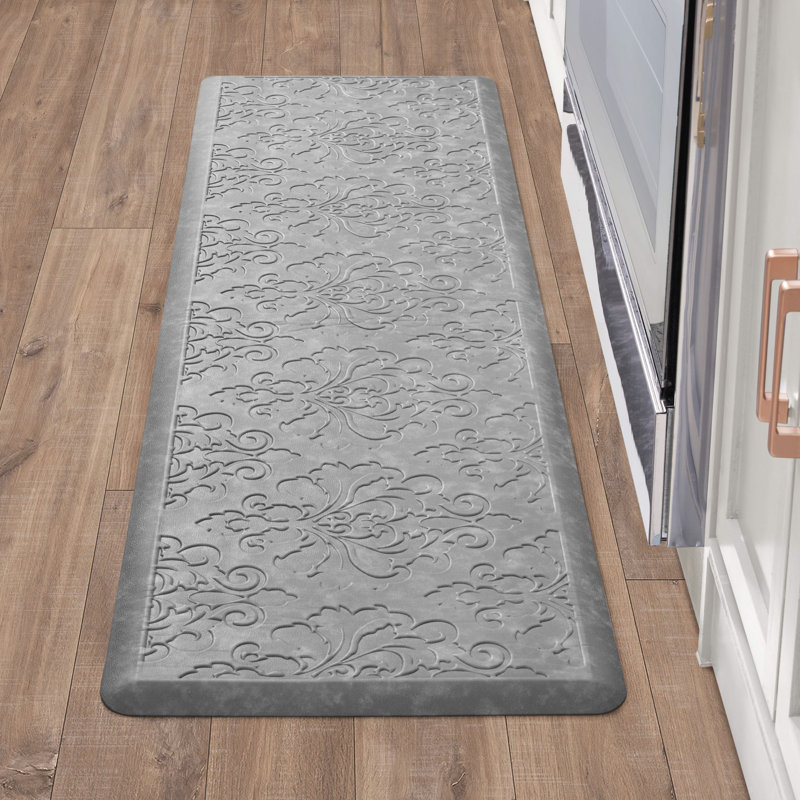 Embossed Soothing Comfort Anti-Fatigue Mat, Light Gray, Rectangle 1'5.5" x 5'
