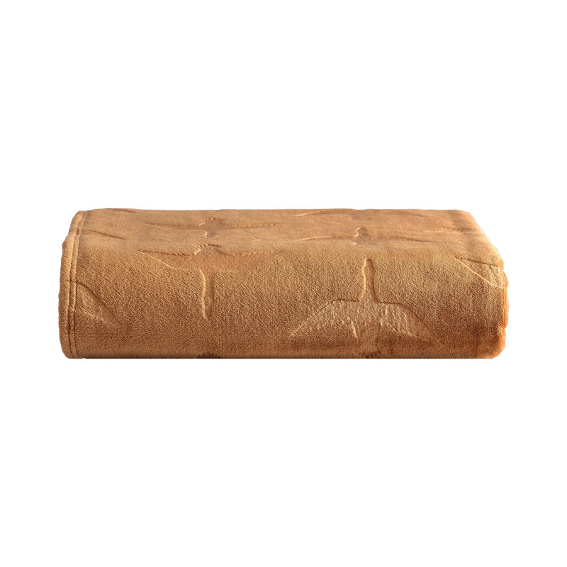Jeté en peluche Eddie Bauer, Brun