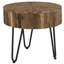 Table de bout ronde en bois récupéré 22 po Sawyer