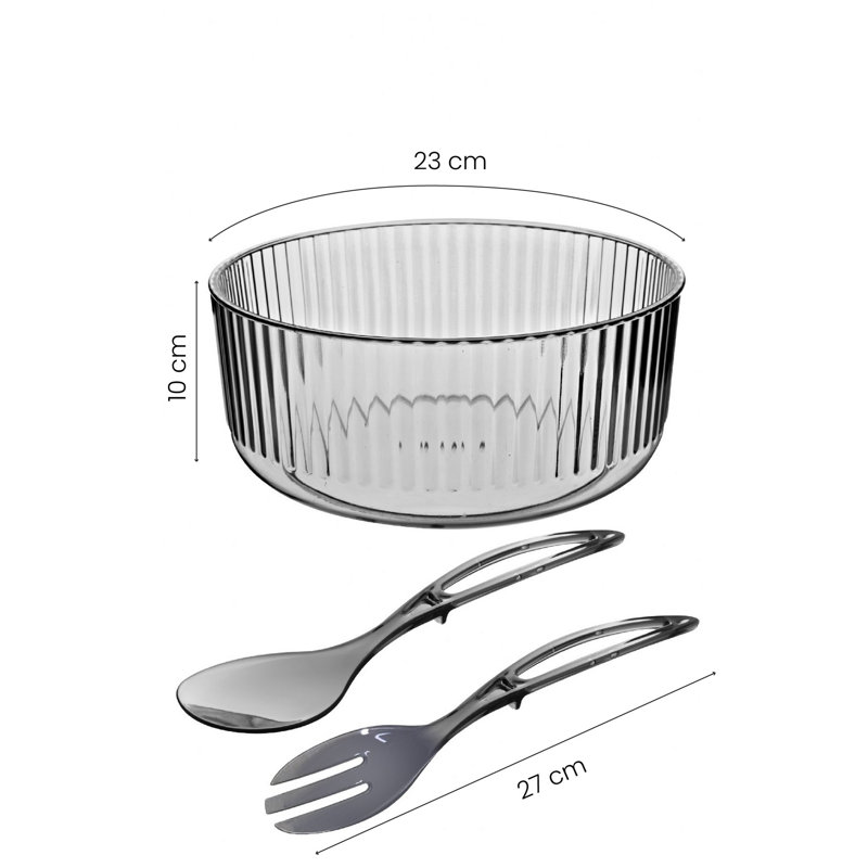 Metro Lane Crystalle 100% PLASTIC Salad Bowl